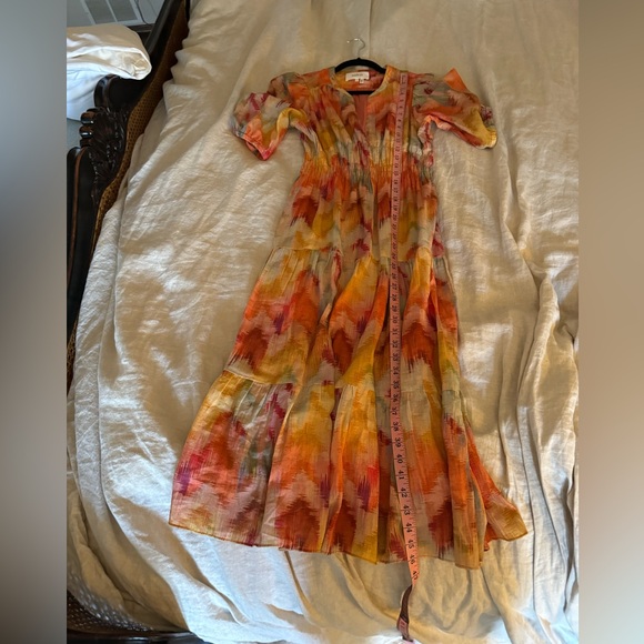 Ba&sh Anissa Chevron Midi Dress size S - Picture 15 of 15